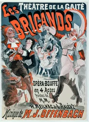 Plakát k opeře bouffe „Les Brigands“ Jacquese Offenbacha (1819-80), 1869